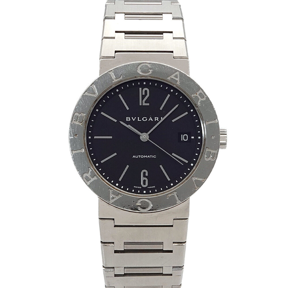 BVLGARI BB38SS Men's Watch Date Black Automatic Self-winding